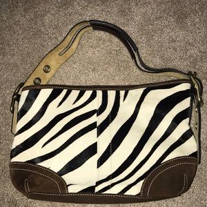 Coach zebra print purse